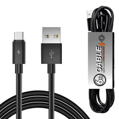 6 FT PVC Material TYPE C USB 2.0 Data Cable In BLACK in simple packaging-DC27A-6FTTYPECBK - Heavy Duty & Reliable | CELL DEMAND Official