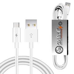 6 FT PVC Material TYPE C USB 2.0 Data Cable In White in simple packaging-DC27A-6FTTYPECWH - Premium & Reliable | CELL DEMAND Official