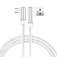3.3FT Nylon Braided Material Micro USB 2.0 Data Cable In White - Shockproof & Reliable | CELL DEMAND Official