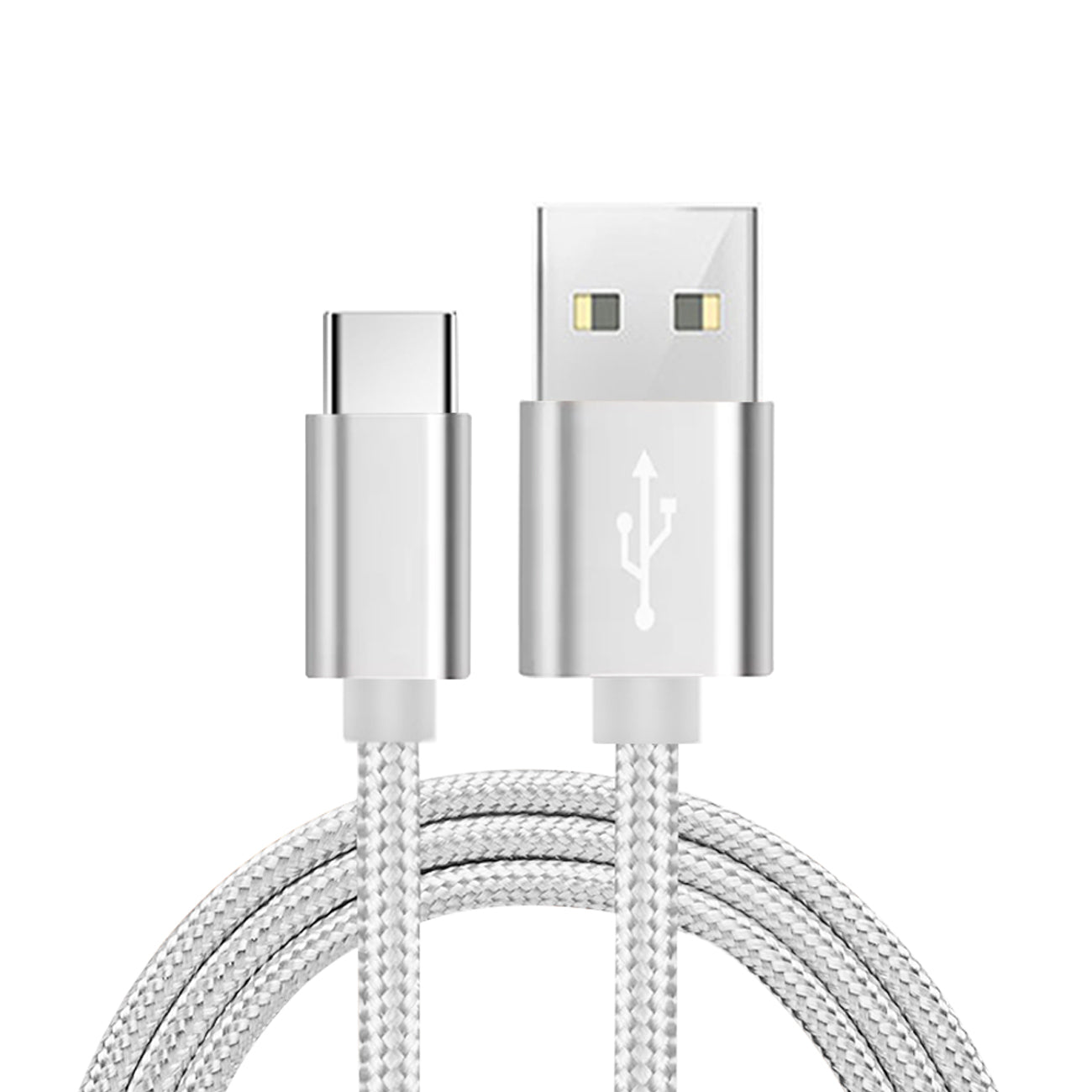 USB-C Fast Charge/Sync Cable 6.5 ft in Silver - Crystal Clear & Reliable | CELL DEMAND Official