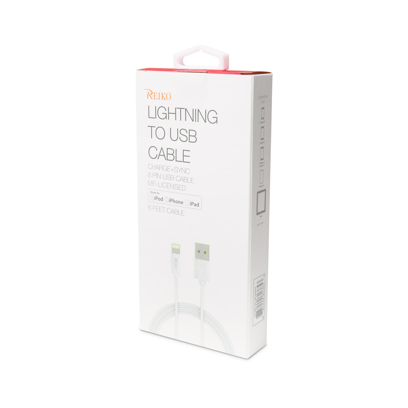 IPHONE 6FT LIGHTING CERTIFIED USB DATA CABLE IN WHITE - Ultra-Slim & Reliable | CELL DEMAND Official