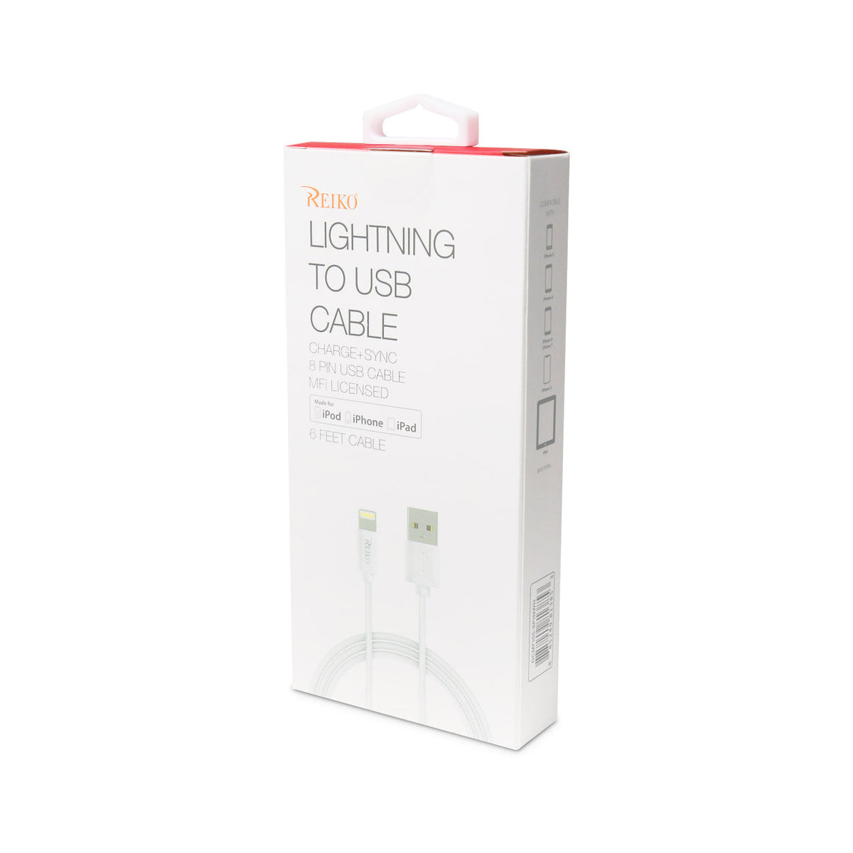 IPHONE 6FT LIGHTING CERTIFIED USB DATA CABLE IN WHITE - Ultra-Slim & Reliable | CELL DEMAND Official