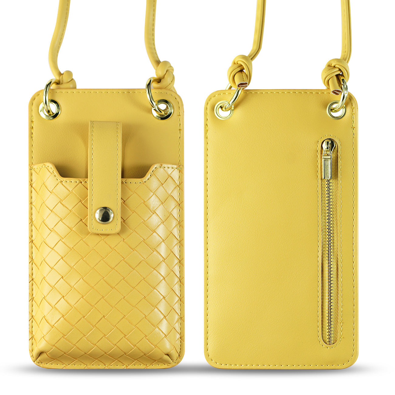 Leather Crossbody Phone Wallet Large Purse In Yellow•?ö7.0 INCH) - Crystal Clear & Reliable | CELL DEMAND Official