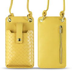 Leather Crossbody Phone Wallet Large Purse In Yellow•?ö7.0 INCH) - Crystal Clear & Reliable | CELL DEMAND Official