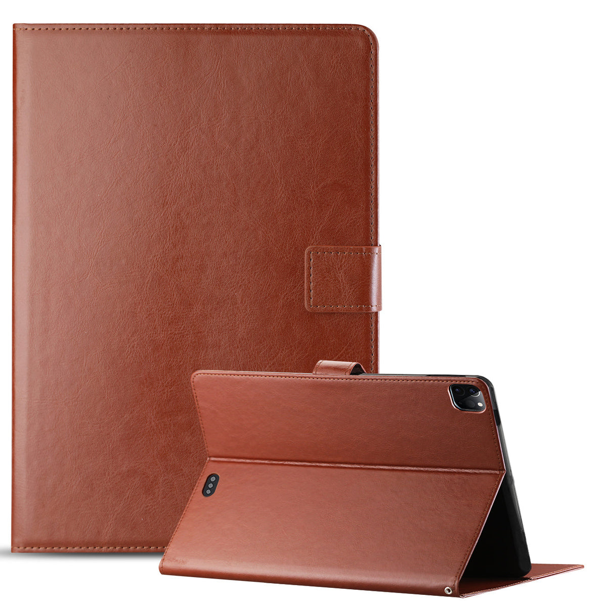 Leather Folio Cover Protective Case for 12.9" iPad Pro In Brown - Crystal Clear & Reliable | CELL DEMAND Official