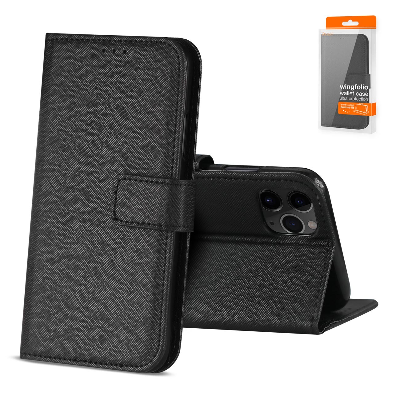 IPHONE 11 PRO Compatible APPLE IPHONE 11 PRO 3-In-1 Wallet Case In BLACK - Premium Protection by CELL DEMAND