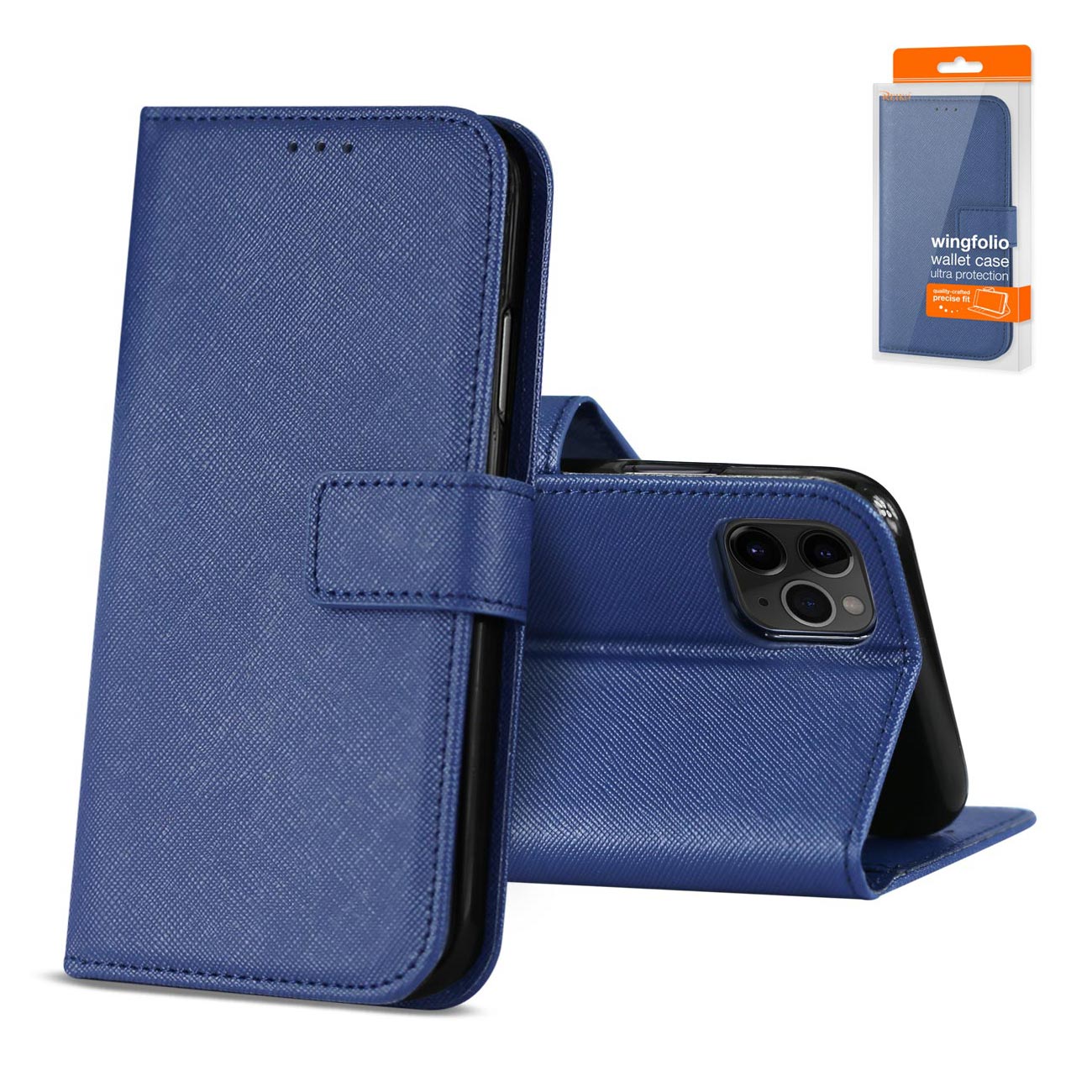 IPHONE 11 PRO Compatible APPLE IPHONE 11 PRO 3-In-1 Wallet Case In BLUE - Shockproof Protection by CELL DEMAND