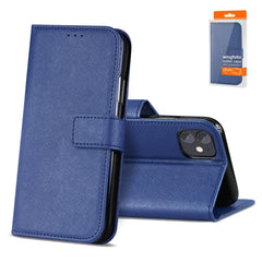 IPHONE 12 MINI Compatible Slim Stand Case with Card Holder Slots APPLE IPHONE 12 MINI In Blue - Durable Protection by CELL DEMAND