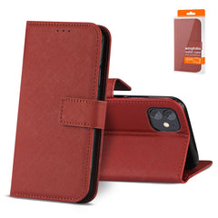 IPHONE 12 MINI Compatible Slim Stand Case with Card Holder Slots APPLE IPHONE 12 MINI In Red - Premium Protection by CELL DEMAND