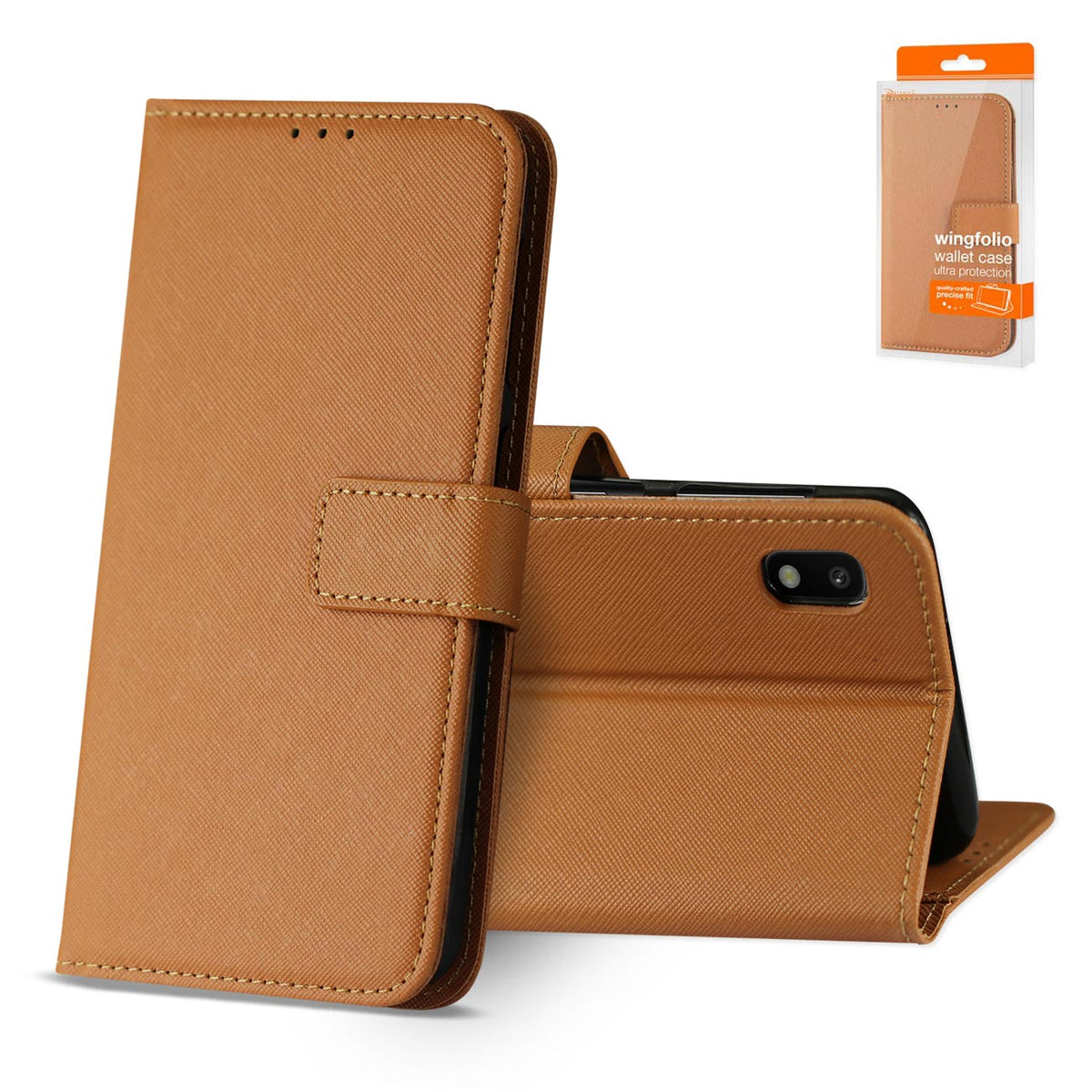 SAMSUNG GALAXY A10 3-In-1 Wallet Case In BROWN - Durable & Reliable | CELL DEMAND Official