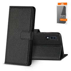 SAMSUNG GALAXY A70 3-In-1 Wallet Case In BLACK - Shockproof & Reliable | CELL DEMAND Official