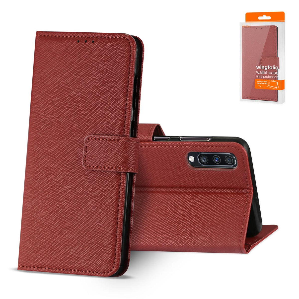 SAMSUNG GALAXY A70 3-In-1 Wallet Case In RED - Durable & Reliable | CELL DEMAND Official