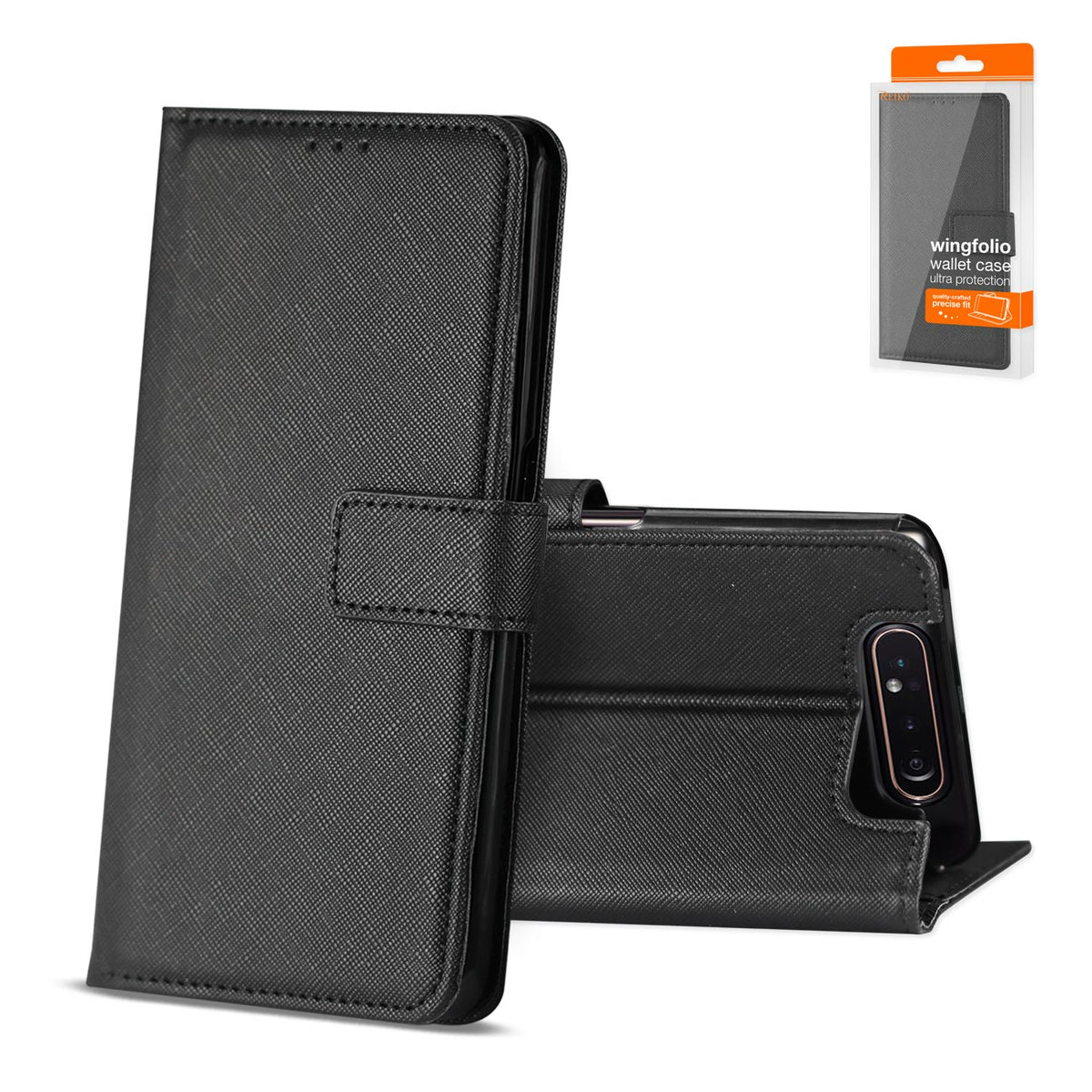 SAMSUNG GALAXY A80 3-In-1 Wallet Case In BLACK - Ultra-Slim & Reliable | CELL DEMAND Official