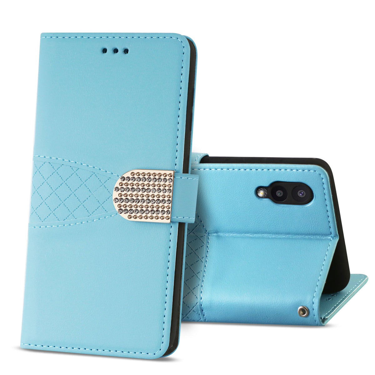 Samsung Galaxy A02  3-In-1 Wallet Case In Blue - Crystal Clear & Reliable | CELL DEMAND Official