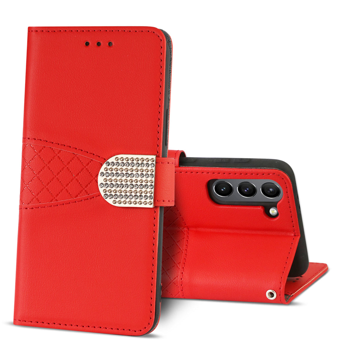 3-In-1 Wallet CaseSAMSUNG GALAXY S21/S30 In Red - Durable & Reliable | CELL DEMAND Official