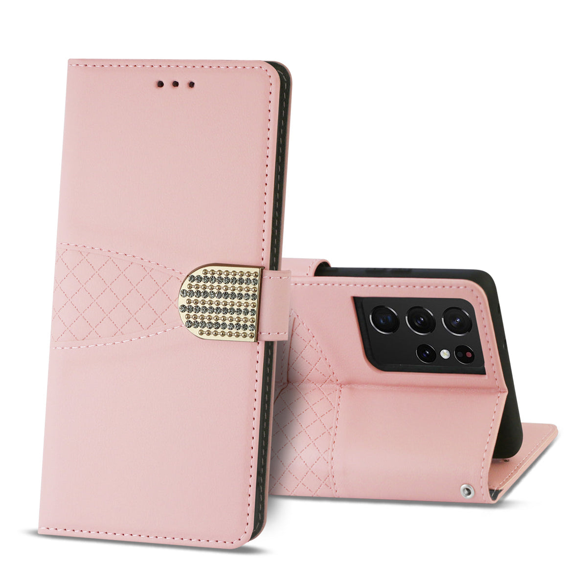 Samsung Galaxy S21 Ultra 3-In-1 Wallet Case In Pink - Durable & Reliable | CELL DEMAND Official