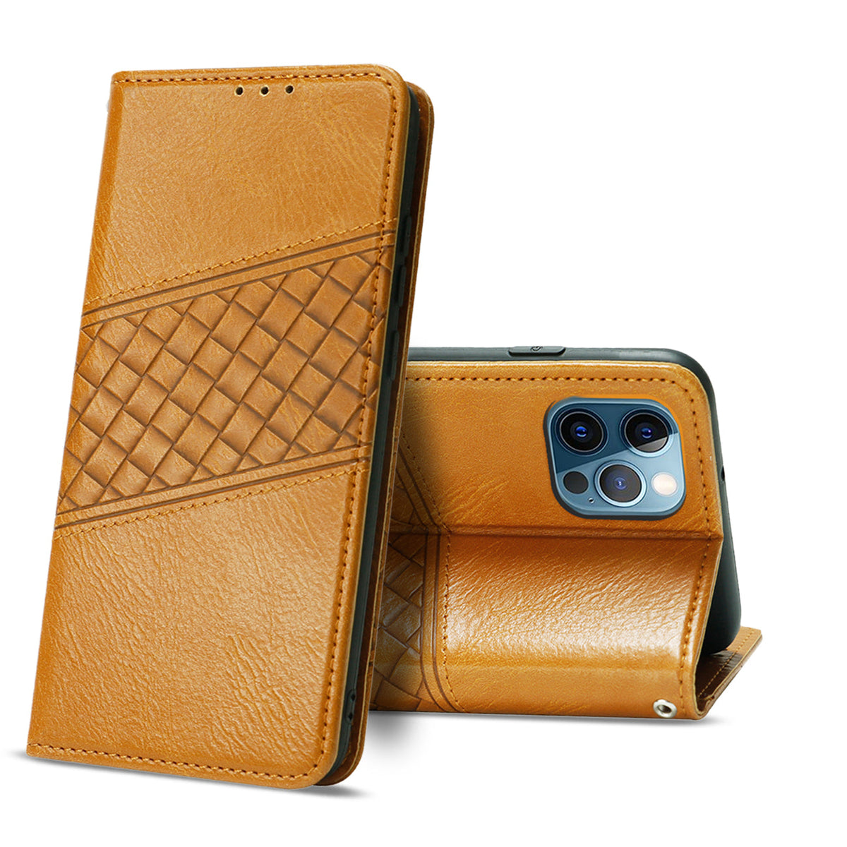 iPhone 12 Pro Compatible Apple iPhone 12 Pro Max 3-In-1 Wallet Case In Brown - Ultra-Slim Protection by CELL DEMAND