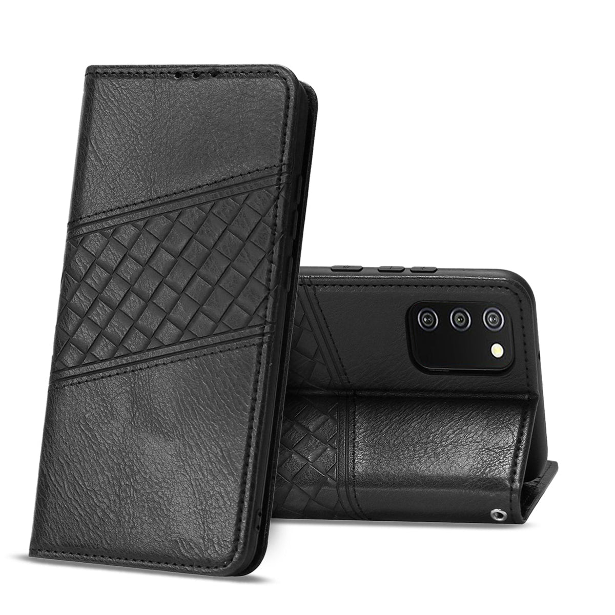 Samsung Galaxy A02S 3-In-1 Wallet Case In Black - Heavy Duty & Reliable | CELL DEMAND Official