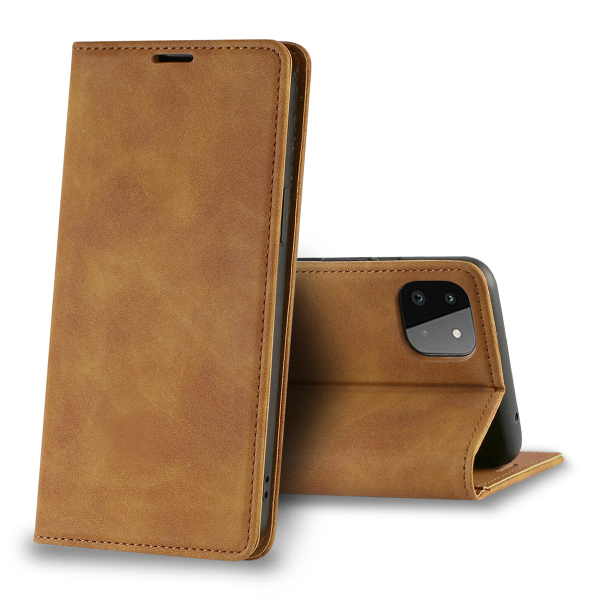 Magnetic wallet  Leather phone case For Samsung Galaxy A22 5G (Brown) (FC34-SAMA22-5GBR) - Durable & Reliable | CELL DEMAND Official