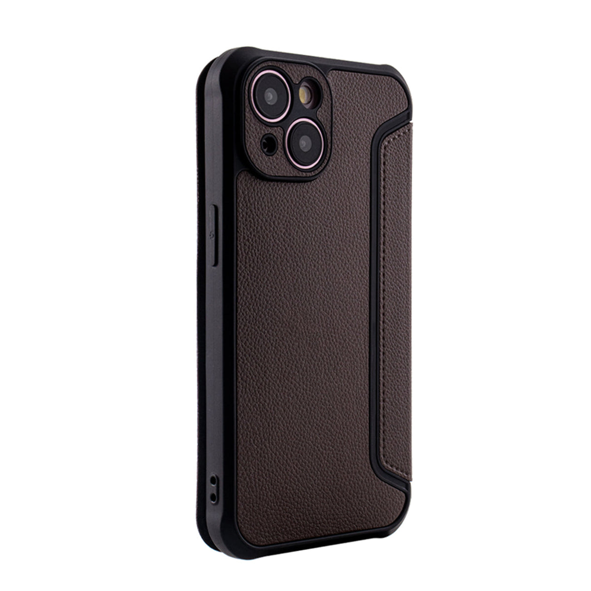 iPhone 15  Compatible Magnetic wallet Leather phone case For Apple iPhone 15 In Brown (FC36-IPH15BR) - Heavy Duty Protection by CELL DEMAND