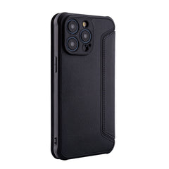 iPhone 15 PRO Compatible Magnetic wallet Leather phone case For Apple iPhone 15 PRO MAX In Black (FC36-IPH15PROMAXBK) - Ultra-Slim Protection by CELL DEMAND