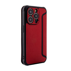 iPhone 15 PRO Compatible Magnetic wallet Leather phone case For Apple iPhone 15 PRO In Red (FC36-IPH15PRORD) - Shockproof Protection by CELL DEMAND