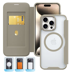 iPhone 16 Plus Compatible PU Leather Magnetic Flap Phone Case with Magsafe In Green For iPhone 16 Plus (FC37-IPH16PLUSGR) - Durable Protection by CELL DEMAND
