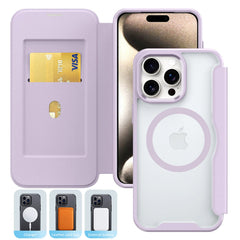 iPhone 16 Pro Compatible PU Leather Magnetic Flap Phone Case with Magsafe In Purple For iPhone 16 Pro (FC37-IPH1PRO6PP) - Durable Protection by CELL DEMAND