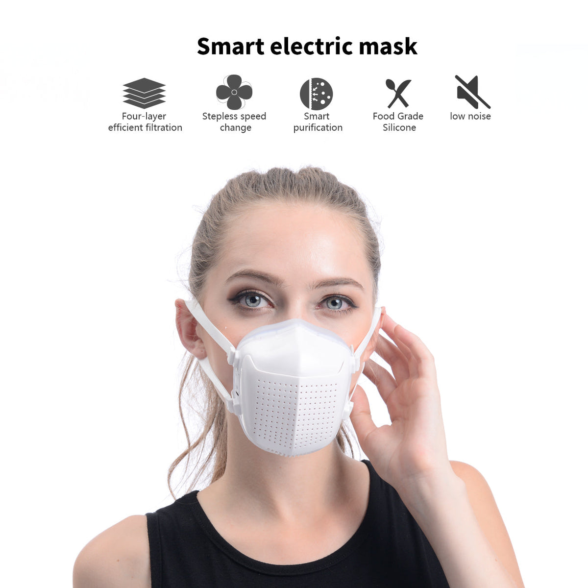 Smart Electric Mask with 4-Layer  efficient filtration - Heavy Duty & Reliable | CELL DEMAND Official