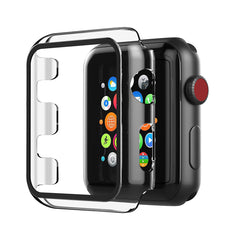 Full Cover tempered glass screen protector with pc case  for Apple Watch 42 mm  In Clear - Crystal Clear & Reliable | CELL DEMAND Official