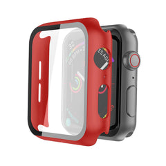 Full Cover tempered glass screen protector with pc case  for Apple Watch 44 mm  In Red - Durable & Reliable | CELL DEMAND Official