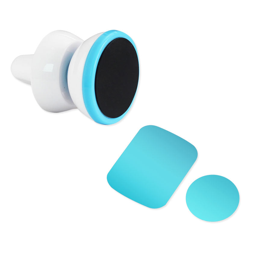 UNIVERSAL AIR VENT MAGNETIC CAR MOUNT PHONE HOLDER IN WHITE BLUE - Shockproof & Reliable | CELL DEMAND Official