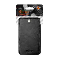 Leather Adhesive Foldable Pocket Card Holder with Two Slots In Black - Shockproof & Reliable | CELL DEMAND Official