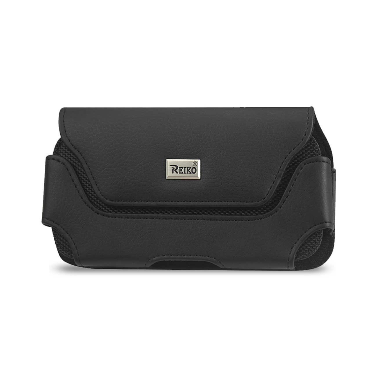 HORIZONTAL LEATHER POUCH WITH MAGNETIC CLOSURE IN BLACK (7.0X3.9X0.7 Inches) - Durable & Reliable | CELL DEMAND Official