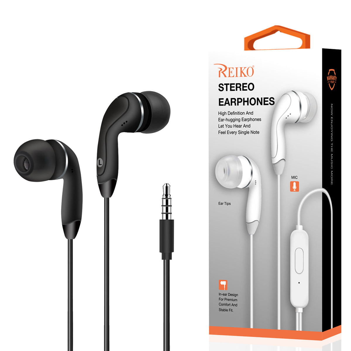 IN-EAR HEADPHONES WITH MIC IN BLACK - Crystal Clear & Reliable | CELL DEMAND Official