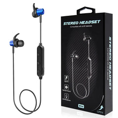 Magnetic Bluetooth Earphone Headset With Mic In Navy HSBT01-UNINV - Shockproof & Reliable | CELL DEMAND Official