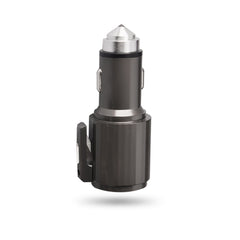 Quick Car Charger, Usb And Type-C Fast Car Charger With Life Guard Charge Technology In Gray - Crystal Clear & Reliable | CELL DEMAND Official