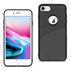 iPhone 7/8/SE2 TPU Leather feel Case Leather Fit Flexible Slim Premium Case in Black - Premium & Reliable | CELL DEMAND Official