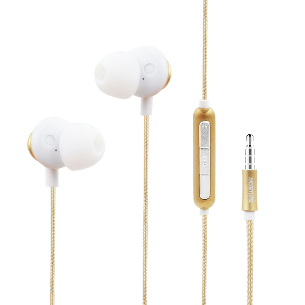 Bass Earphones with Monibearing Mic In Gold-HS77GD - Ultra-Slim & Reliable | CELL DEMAND Official