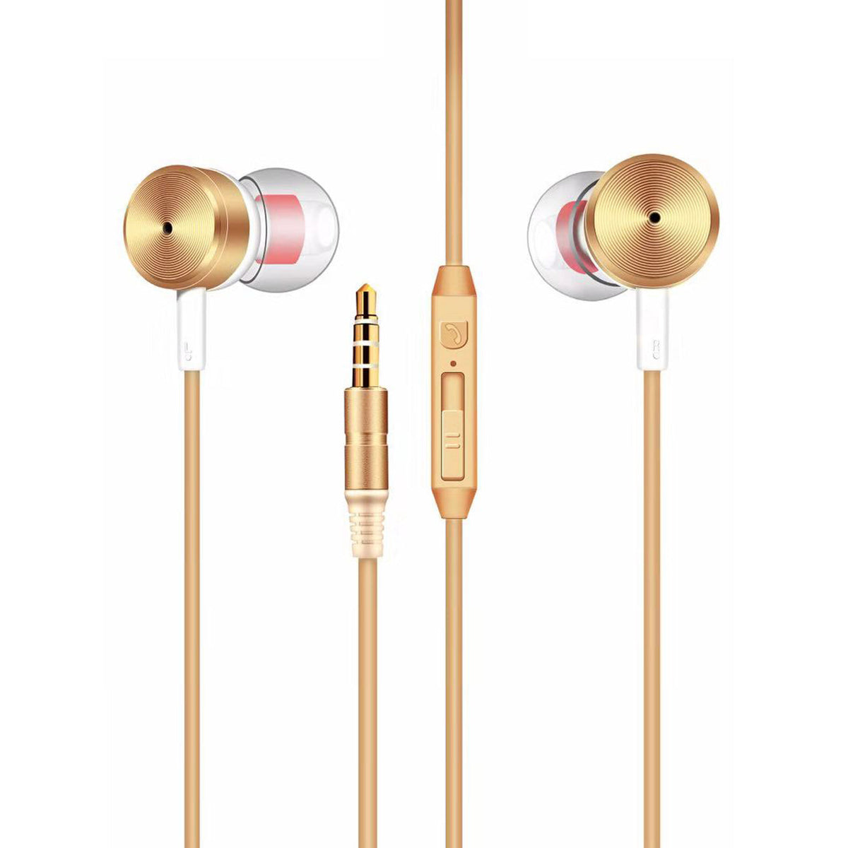 MT-H10 Universal Earphones in Gold - Heavy Duty & Reliable | CELL DEMAND Official