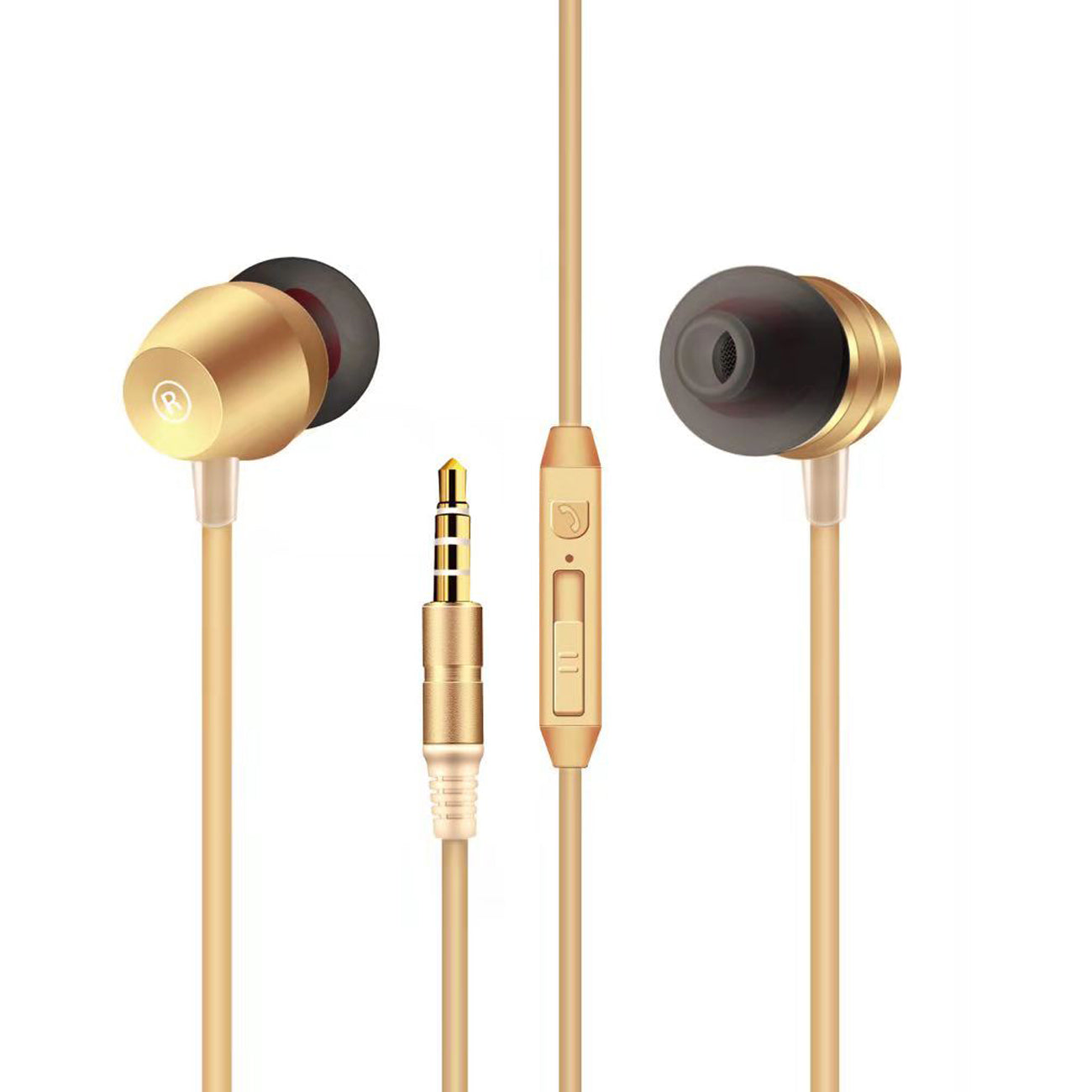 High Quality Sound  Universal In-ear Earphones In Gold-HSH11GD - Heavy Duty & Reliable | CELL DEMAND Official