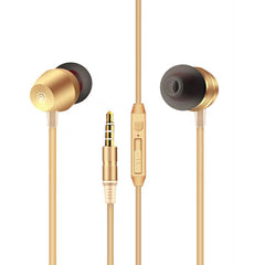 High Quality Sound  Universal In-ear Earphones In Gold-HSH11GD - Heavy Duty & Reliable | CELL DEMAND Official