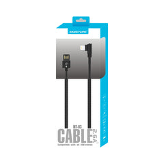 Moisture 2.6A Premium Full Steel USB TO 8PIN Cable In Black - Shockproof & Reliable | CELL DEMAND Official