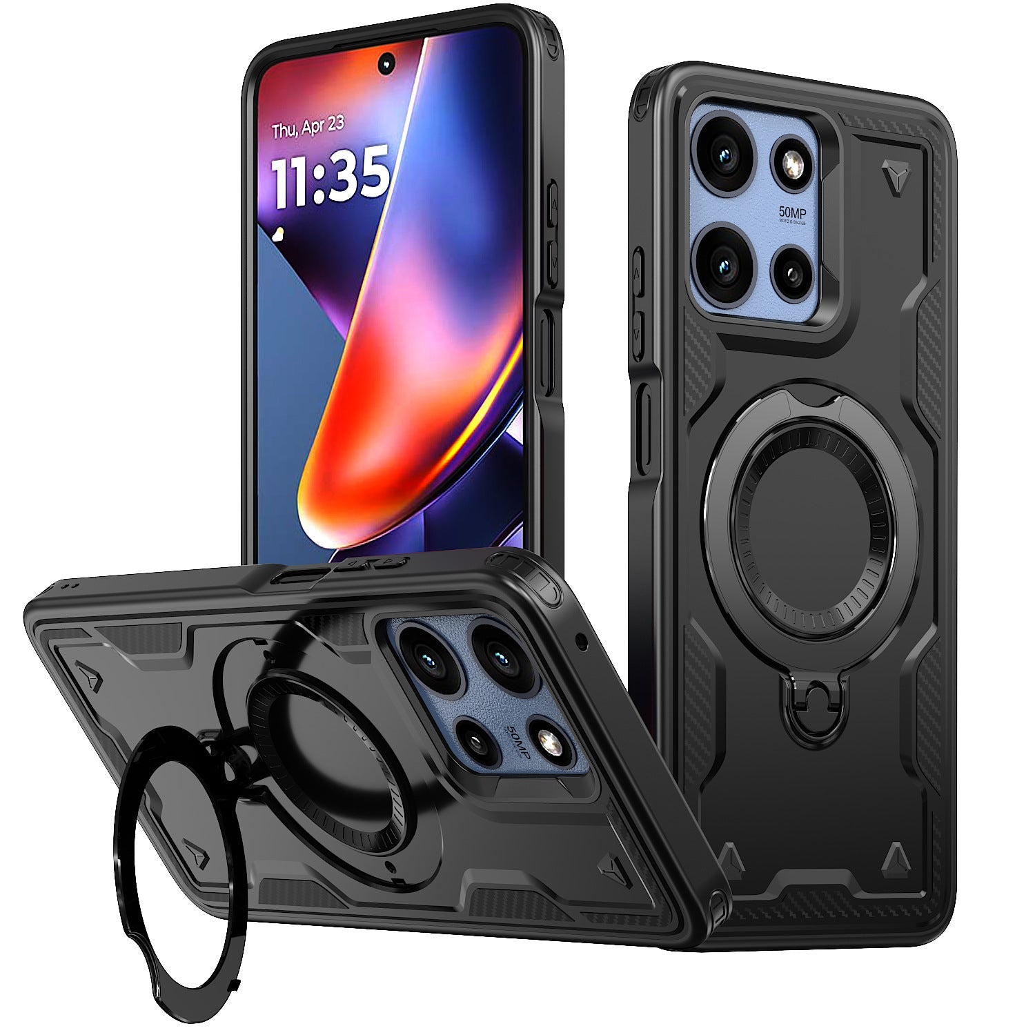 360¡ã Rotating Magnetic Versatile Stand Gray Compatible with Motorola Moto G Stylus 5G 2025 - Premium & Reliable | CELL DEMAND Official