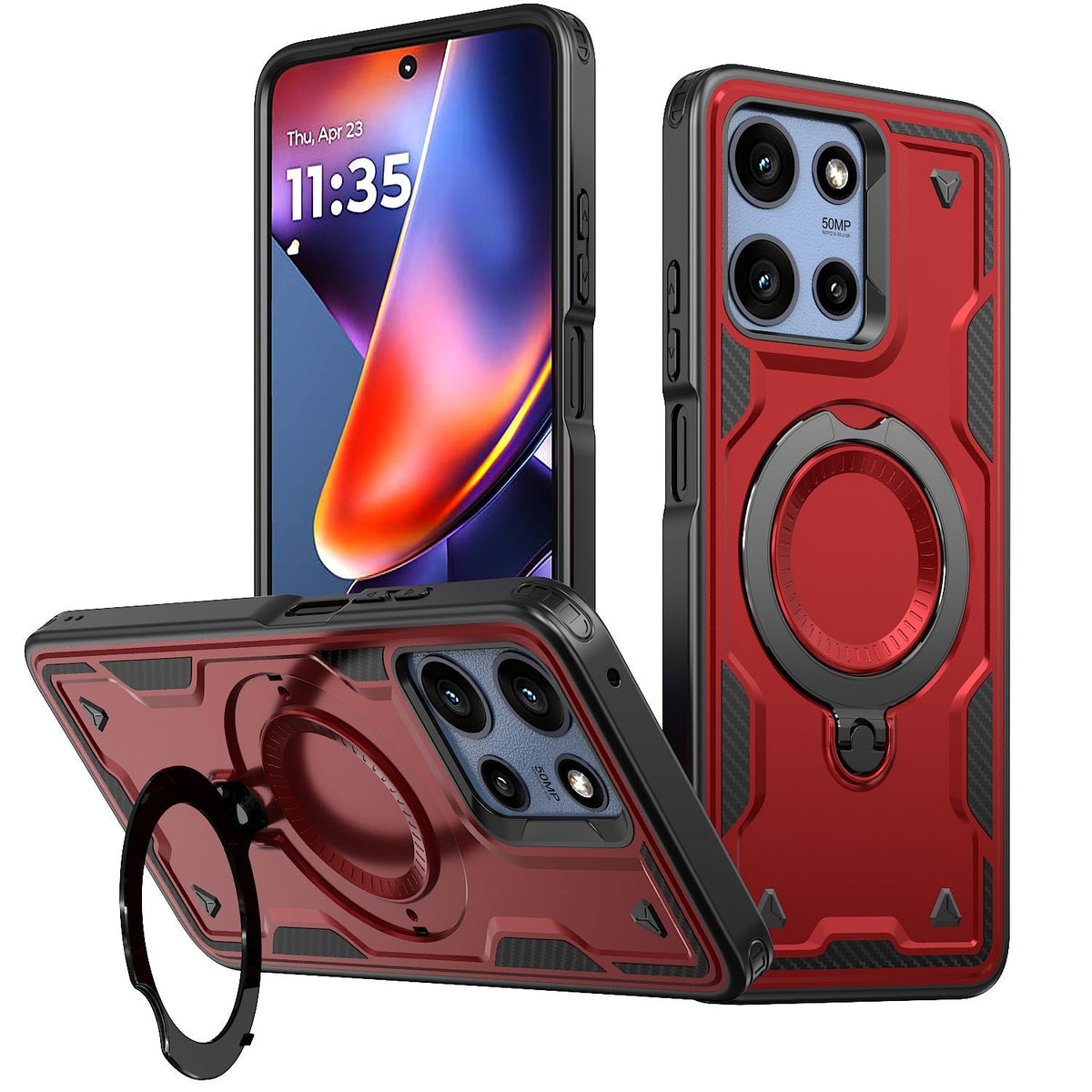360¡ã Rotating Magnetic Versatile Stand Gray Compatible with Motorola Moto G 5G 2025 - Premium & Reliable | CELL DEMAND Official