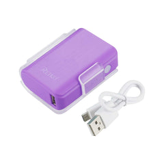 4000MAH UNIVERSAL POWER BANK WITH CABLE IN PURPLE - Shockproof & Reliable | CELL DEMAND Official