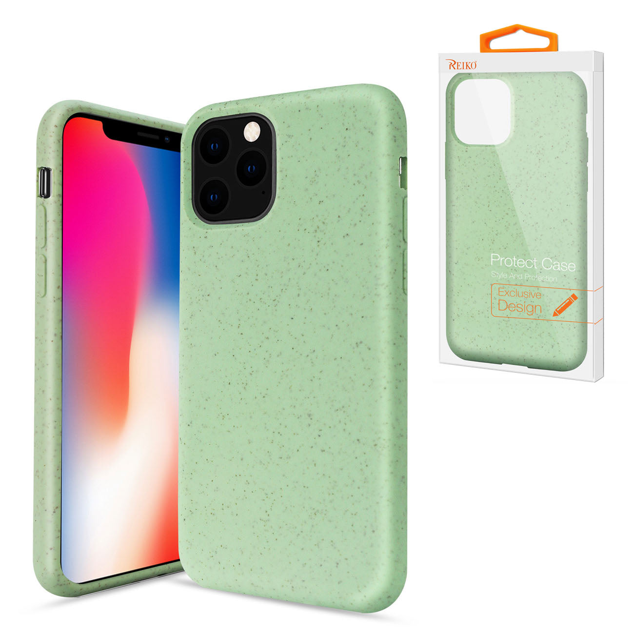 IPHONE 11 PRO Compatible APPLE IPHONE 11 PRO MAX Wheat Bran Material Silicone Phone Case In Green - Ultra-Slim Protection by CELL DEMAND
