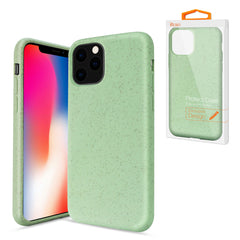 IPHONE 11 PRO Compatible APPLE IPHONE 11 PRO MAX Wheat Bran Material Silicone Phone Case In Green - Ultra-Slim Protection by CELL DEMAND
