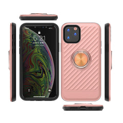 IPHONE 11 PRO Compatible APPLE IPHONE 11 PRO Case with Ring Holder In Rose Gold - Heavy Duty Protection by CELL DEMAND