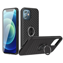 IPHONE 12 MINI Compatible Phone Case with Ring Holder APPLE IPHONE 12 MINI In Black - Durable Protection by CELL DEMAND